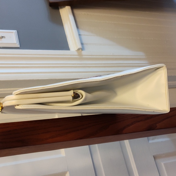 Vintage Needle Point Floral Purse, White - Picture 6 of 14